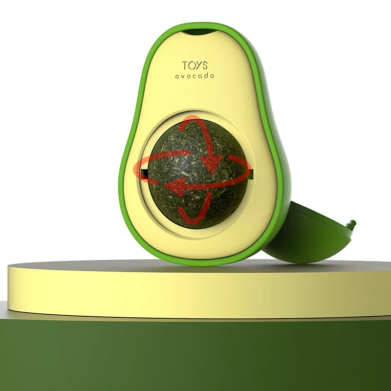Cat Licking Toy Natural Catnip Wall Stickup Avocado Style Insect Gall Fruit Cat Snacks Clean Intestinal Cleansing Tone Cat Toy