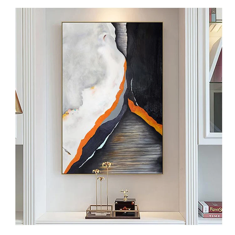 Chinese Factory Wholesale 100% Hand painted Framed decor Abstract canvas oil painting