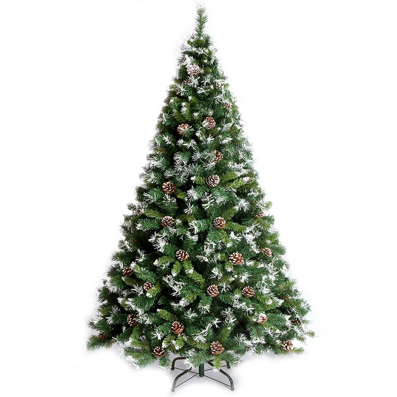 Premium Artificial Spruce Hinged Christmas Tree 240cm with  snow white tips