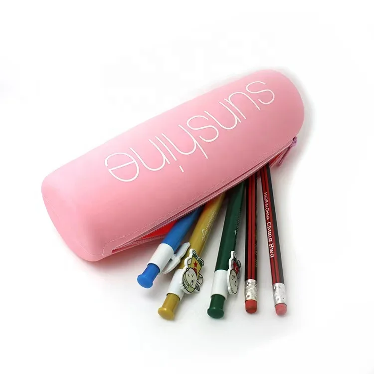 Лидер продаж настраиваемый цилиндрический карандаш из силикона без запаха пищевого класса БФА