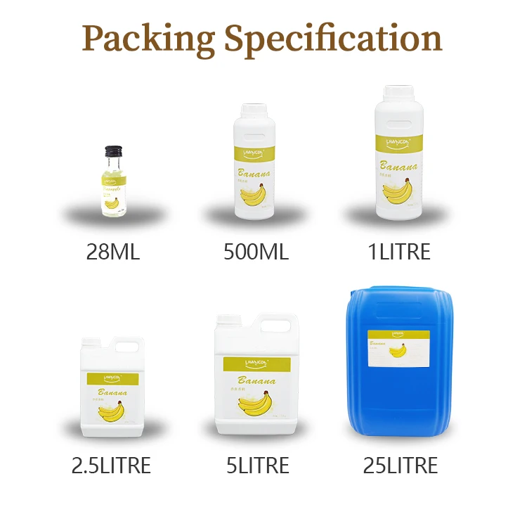 halal oil based heat stable Flavour free samples High Quality Food Grade Banana Flavor Liquid for food & beverage 1L 500ML 2.5L