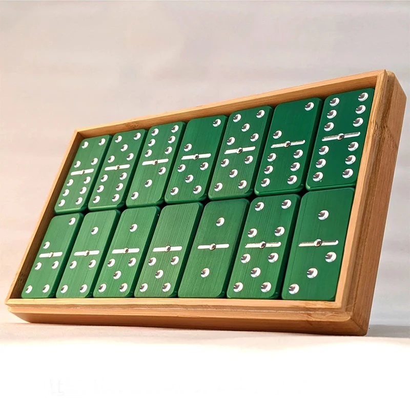 Custom manufacture high quality aluminum metal Double-Six Spinner Domino Tabletop