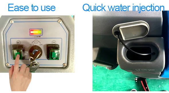 Cleaning Machines Battery Hand Walk Behind Floor Scrubber Autoscrubber Concrete Marble Tile Granite Floor Sweeper Electric 1050W