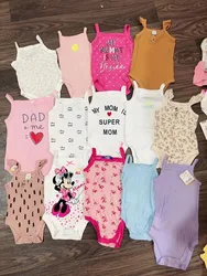 Branded Garment stock original surplus overruns leftover baby wears baby creeper boys romper jumper stock
