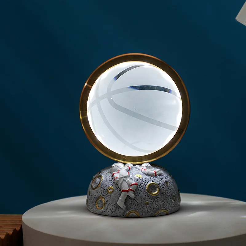 Wholesale Space Star 3d Crystal Ball Night Light 3d Laser Engraving Lamp Usb Glass Crystal Ball