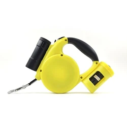 pet traction rope dog lessh black trtractable long 15 ft with poop bag holder led light harness printed small dogs collar set