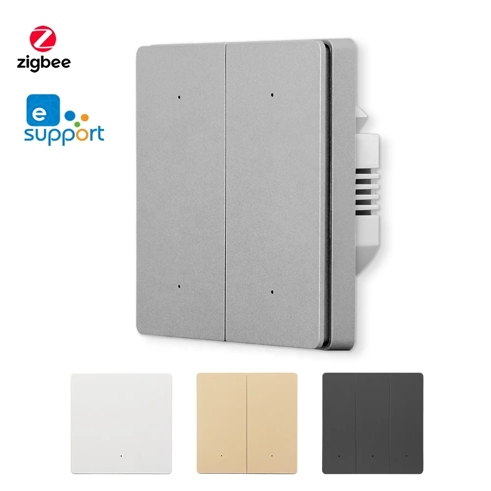 Standard ZigBee3.0 Relay with Neutral 1/2/3/4 Gang Smart Push Button Switch Tuya eWelink