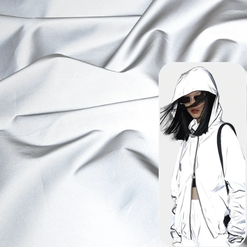 Hi vis polyester material  washable softer felling reflective fabrics for fashionable clothing