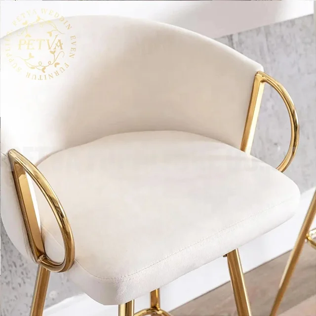 Luxury Simple Design Metal Legs High Density Sponge Cushion Bar Stools Cheap Price kitchen Bar Stools modern