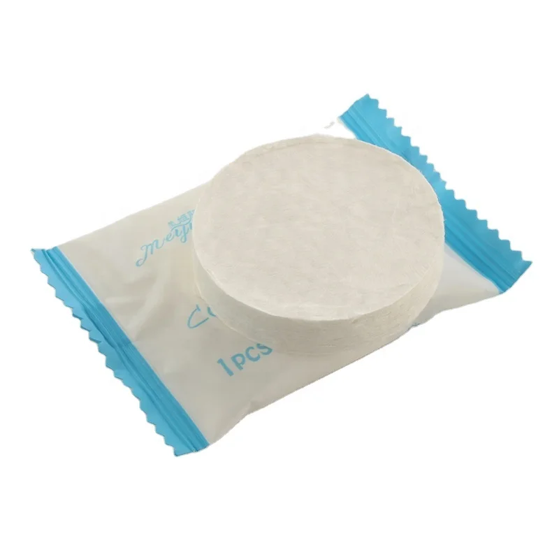 Disposable Cotton Magic Coin Compressed Facial Tissue with Bamboo Trays