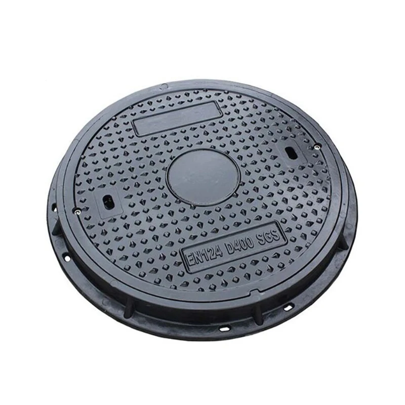Round Graphite Cast Iron Manhole Cover 300*400mm 400*500mm Municipal Road Manhole Cover