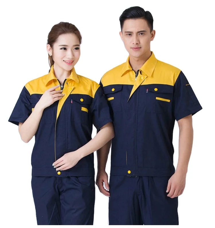 Work Shirt Motorsports Shirt Technician Short and short Sleeve Work Uniform Mechanic