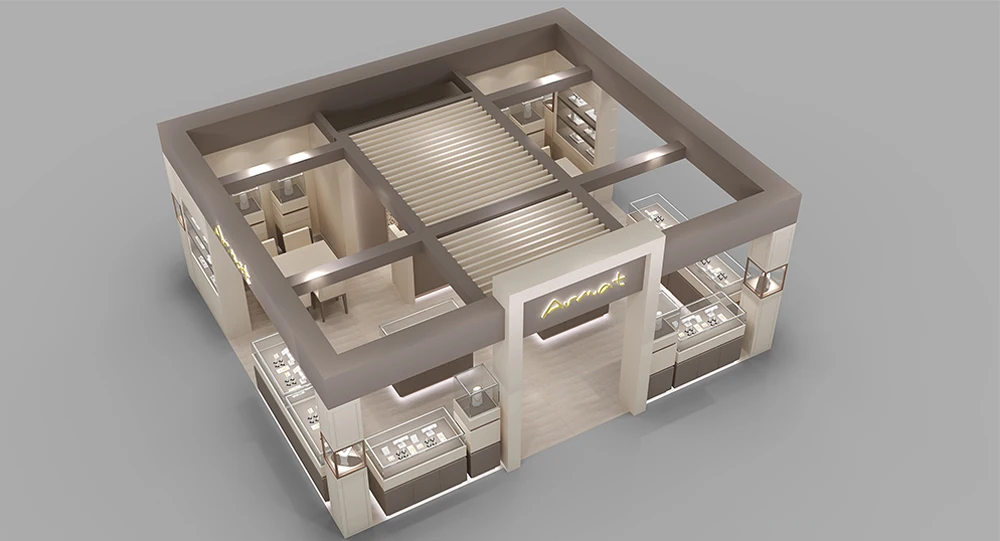 High-end jewelry showcase jewelry kiosk jewelry store watch kiosk watch shop design and customization