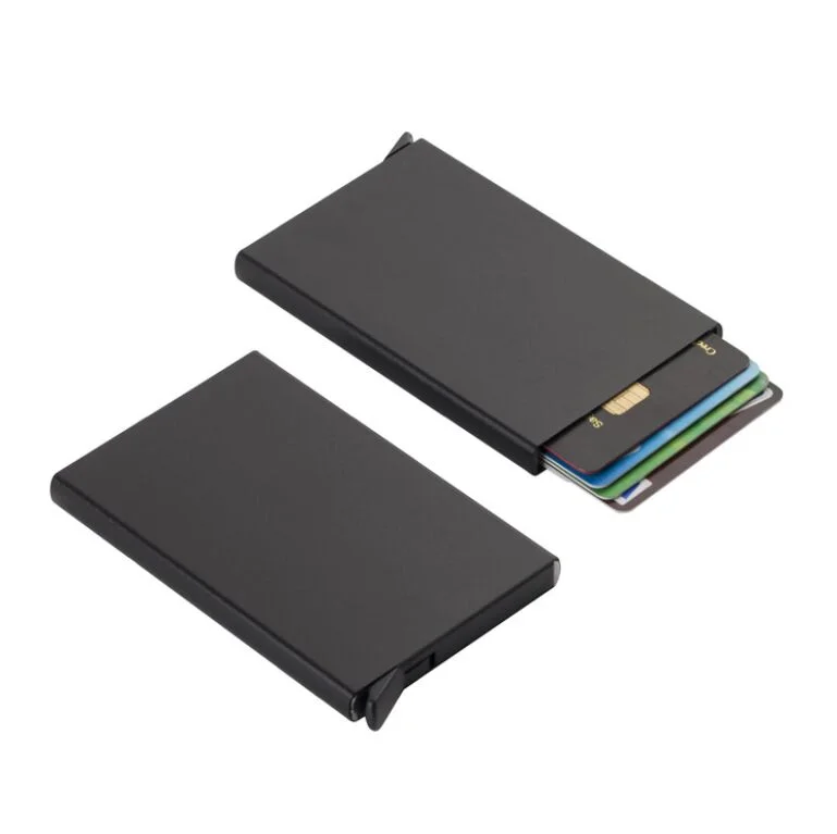 Карта всплывающие препятствуют RFID-накладка мягкий чехол из алюминиевого сплава для визитных карточек унисекс по индивидуальному заказу металлический держатель карт бумажник