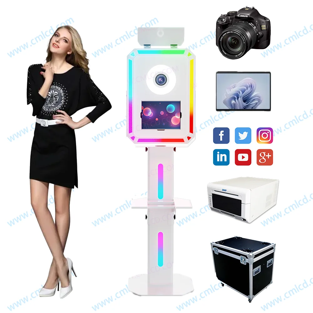 Manufacturer LED Light Surface Pro wedding photo booth ring light open air photobooth Portable for rent Photo Booth