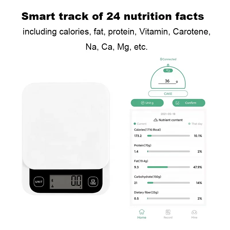 Popular Kitchen Food Scale New Smart Bluetooth Nutrition Scale Digital Multifunction Food Weight Kitchen Scale