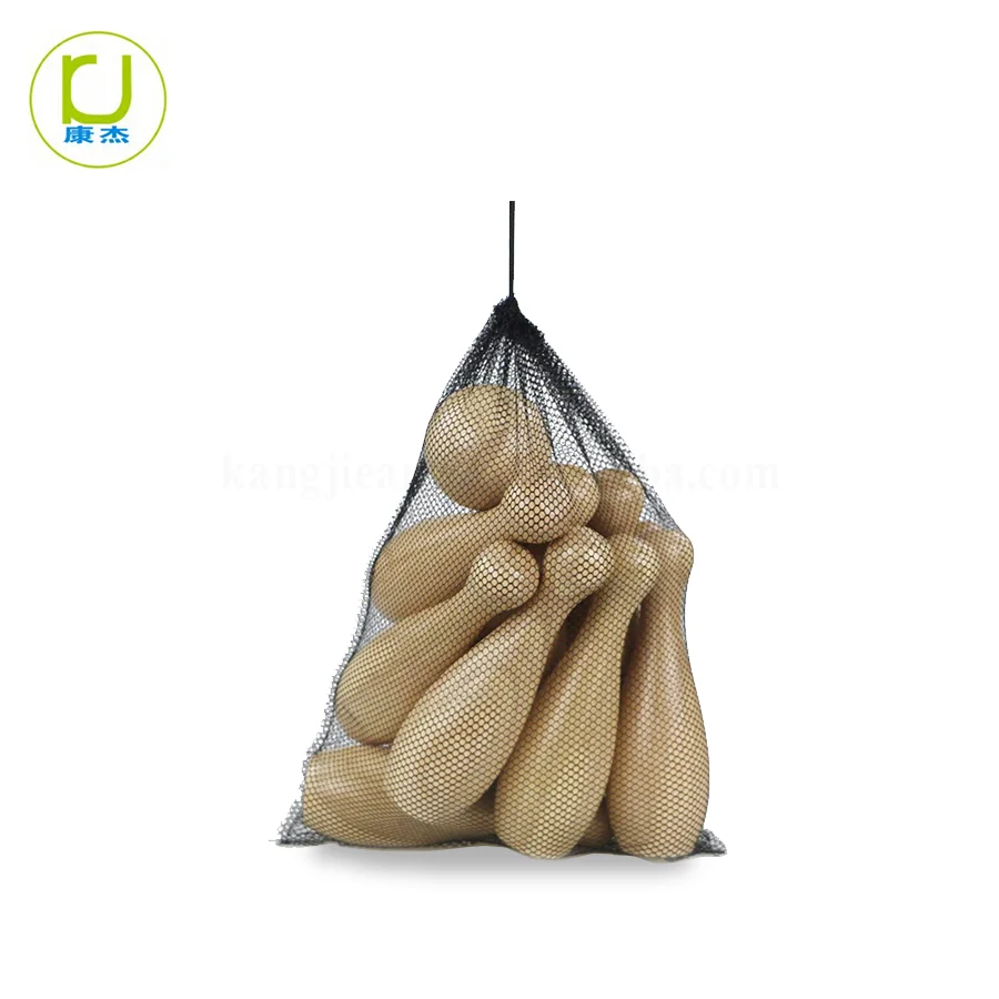 Outdoor Wooden Handicraft Skittle Ball Game with Carry Bag