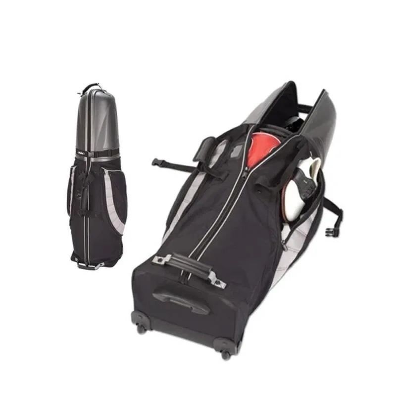 High Quality wholesale Hard Top Golf Travel Cover Bag Portable Folding Golf Aviation Bag With Wheels
