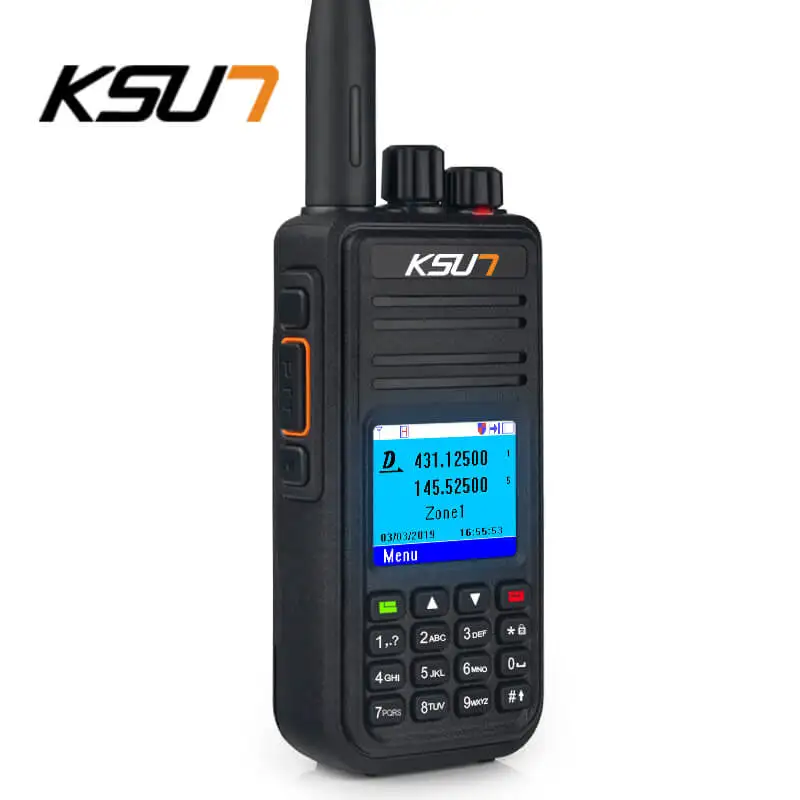 KSUNTFSI Portable Digital 2 Way Radios GPS Waterproof UHF VHF Ham Radio Handheld Long Range Wireless Intercom DMR Walkie Talkie