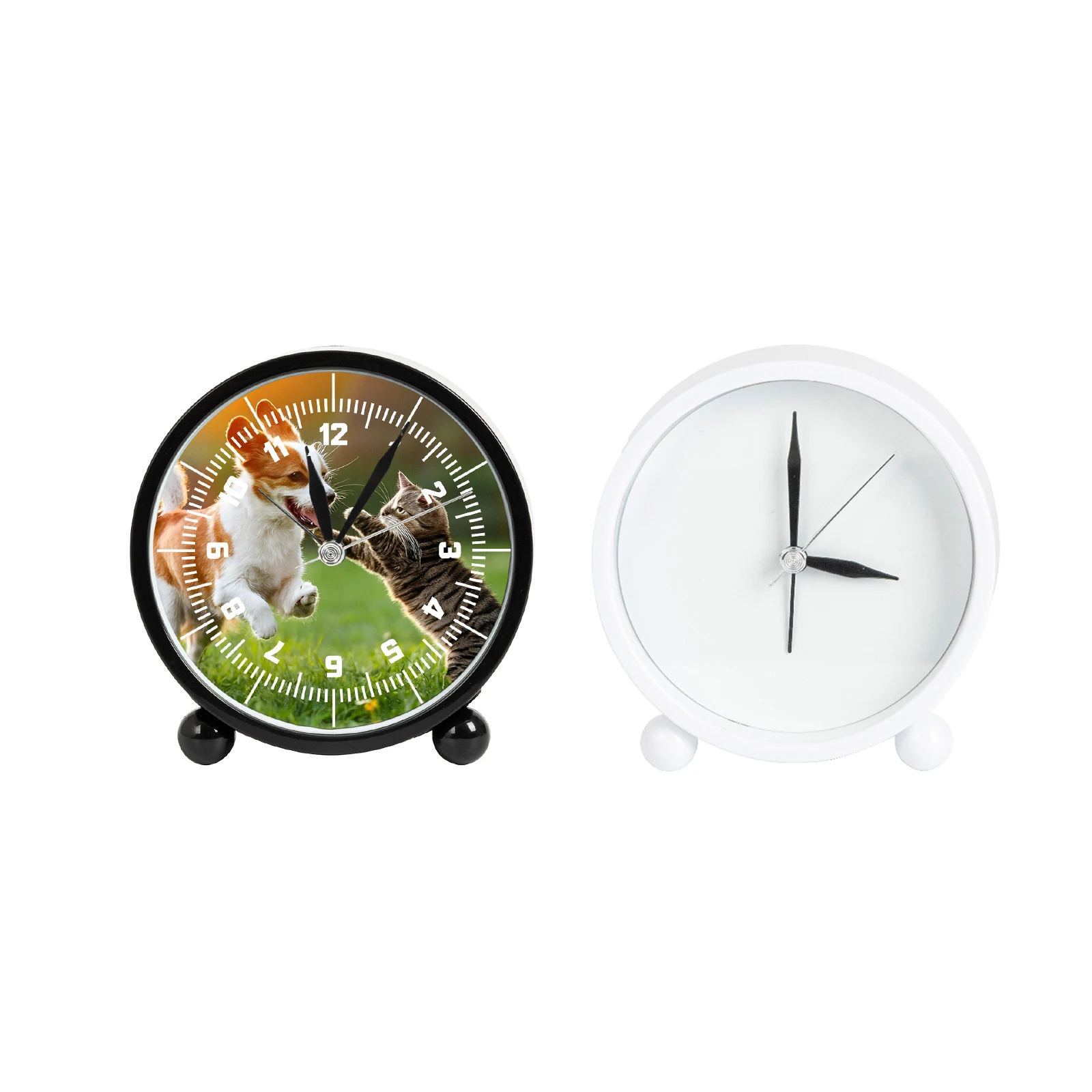 PYD Life Wholesale Custom Gift Clock Sublimation Table Alarm Clock For Kids