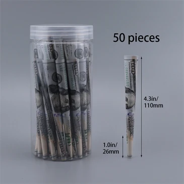 Horn Unbleached Raw Cone Dollar Rolling Papers Packaging Tubes for Food and Industrial Use Carton Packed
