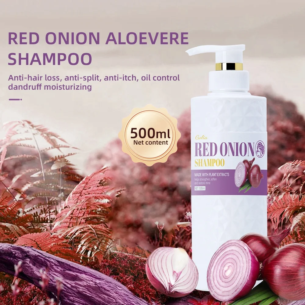 Private Label Anit-Hair Loss Strengthens Growth Hair Red Onion Regrowth Hair Antiitch and dandruff removal Shampoo