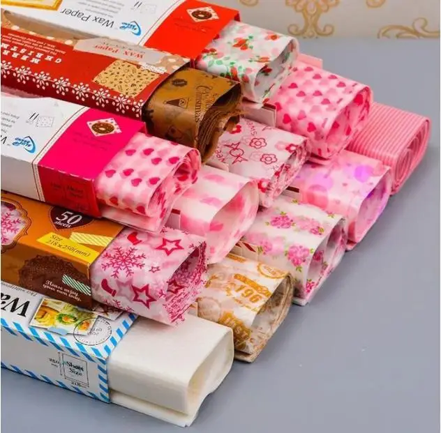 Factory  hot sale Customized logo Custom food grade wrapping greaseproof wax paper