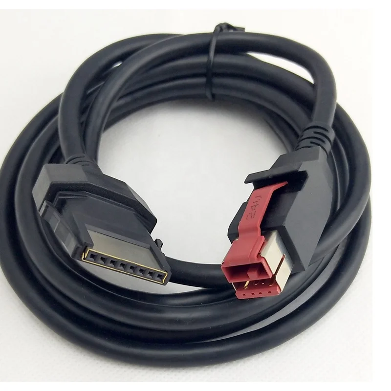 Индивидуальный 2x4 контактный USB штекер на 12 В Сканер кабель для POS терминала