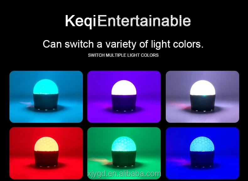 Mini Car Disco Ball RGB Auto Interior Light Magnetic Mount Rechargeable Voice Control Flash Stage Light Auto Atmosphere Lights