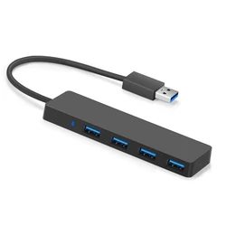 Hot sale Ultra-thin 4 Port Usb  2.0 Hub  Hdd Mouse Keyboard Card Reader Gamepad Usb Splitter for  PC Xbox PS4 Laptops