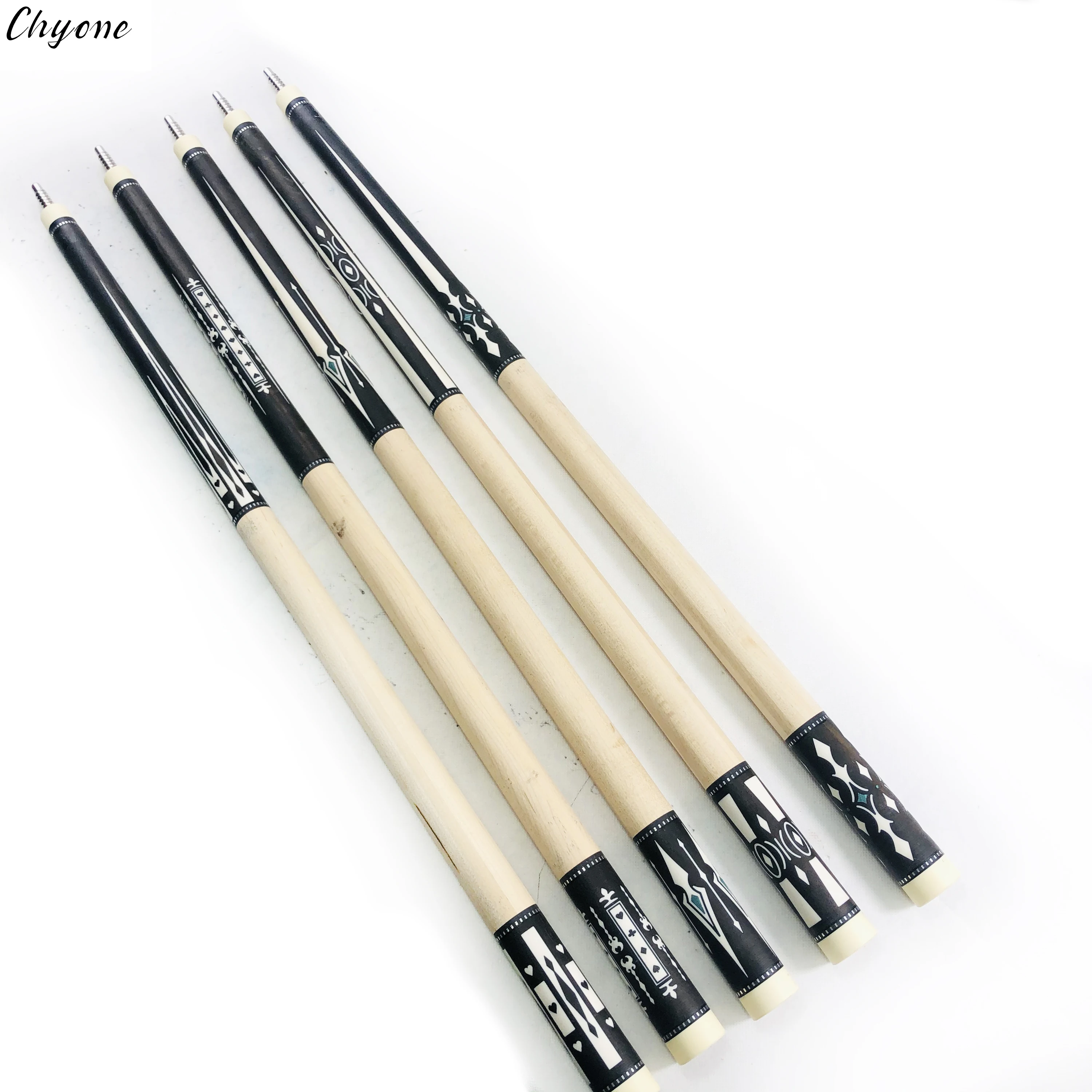 Chyone custom half-finished inlay pool cue radial joint square core butt spliced carom cue billiard cue stick