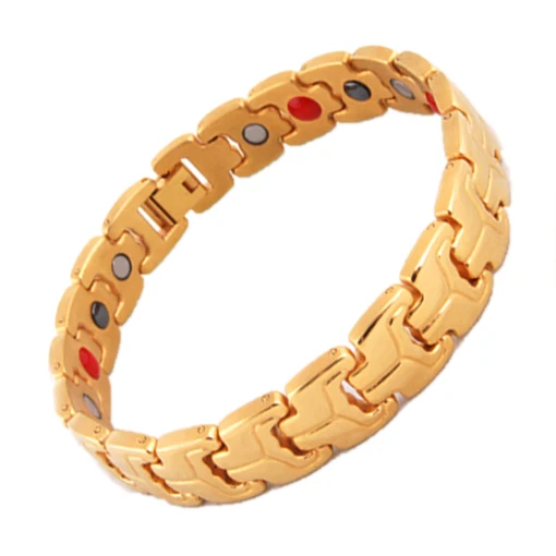 Custom Men Magnetic Therapy Stainless Steel Bracelets