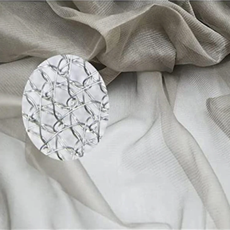 100% Sliver Fiber Conductive Rfid Blocking Mesh Radiation Protection Emf Shielding Cloth Fabric For Curtain Tent