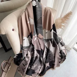 Top Sale Poncho For Women Autumn Winter Imitation Cashmere Poncho Scarves And Shawls