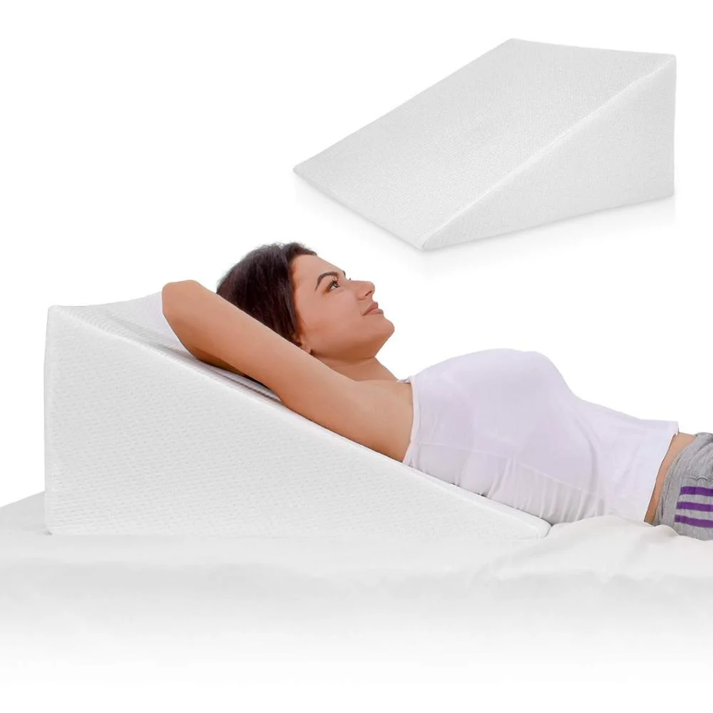 triangle reading pillow backrest body position tummy tuck plush bed wedge support elevation pillow