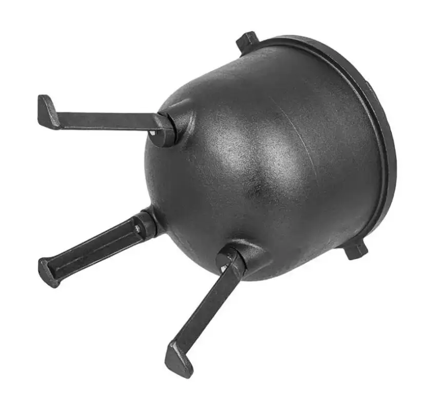 Customized logo Enameled cast iron cauldron poland camping pressure cooker three leg meat hunting pot