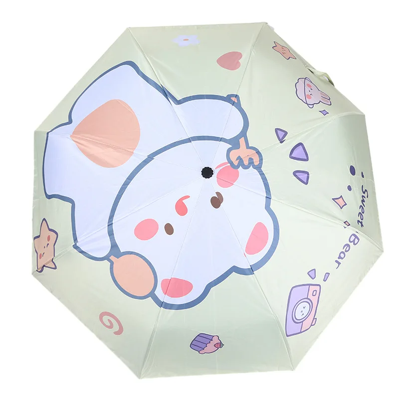 New Design Creative Three-folding Anti UV Protection Sun and Rain Windproof Automatic Gift Umbrella For Adults