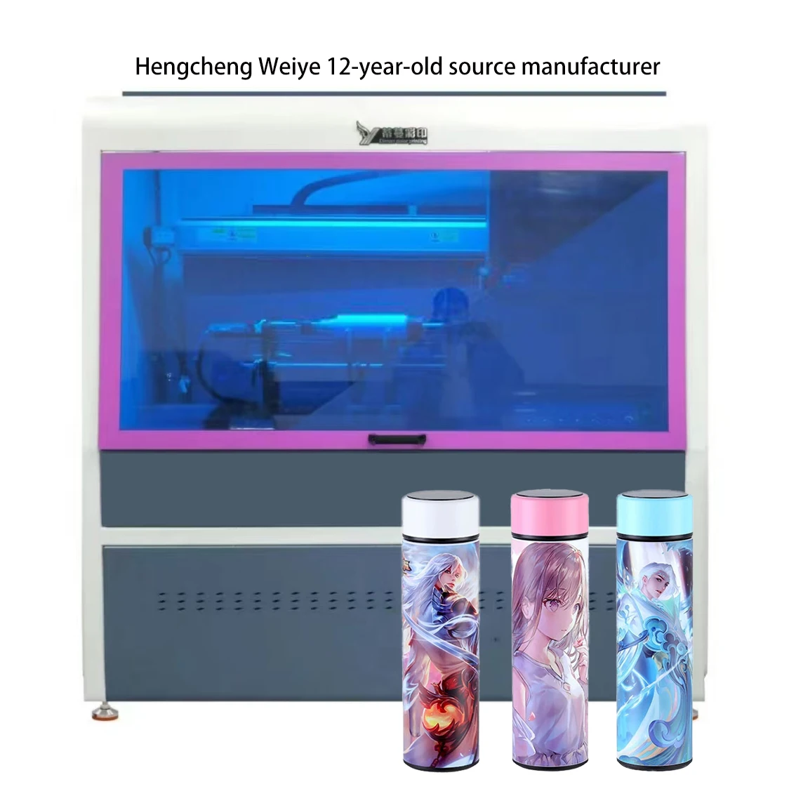 Hot Selling Semi-Automatic UV Inkjet Printer Machine  Support cone/convex surface printing