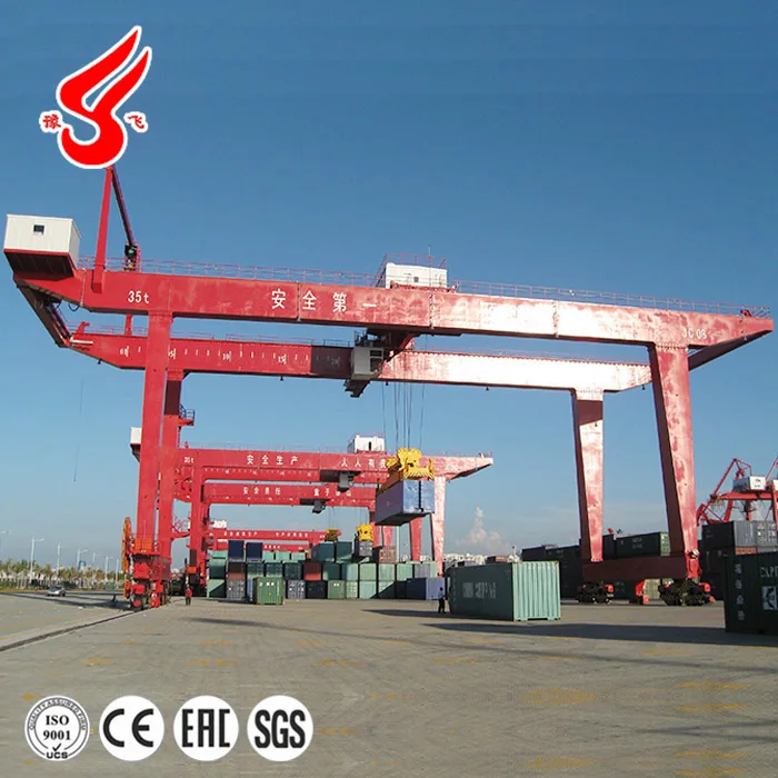 Port lifting container crane 30 ton movable handling container house RMG container crane price
