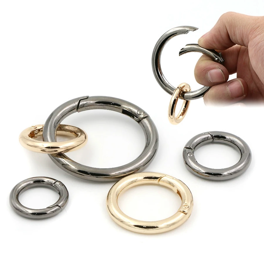 hang plating gold color silver color black color 15mm 20mm 25mm 30mm 40mm metal ring round carabiner open o