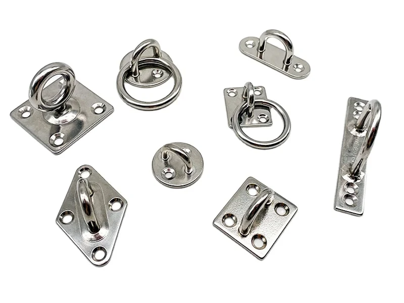 Wholesale Pet Accessories Stainless Steel 304 Square Pad Eye Plates Welded For Dog Collar
