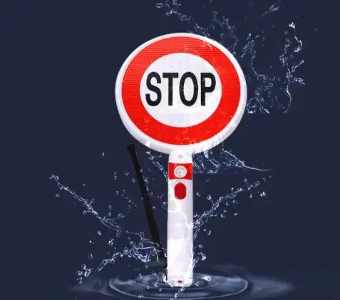 Traffic Control Crowd Crossing Guard Command Hand Held Led Flashing signal Light Arrow Go Signage Handheld Stop LED Traffic Sign