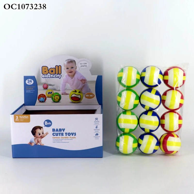 Wholesale 6.3cm diy stress relief toys rubber ball soft squeeze volleyball ball for kids game to play
