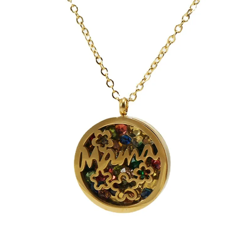 Popular Hot Selling New Stainless Steel Hollow Necklace Earpiece Set Fashion Jewelry 18k Gold Titanium Steel Two Piece Set