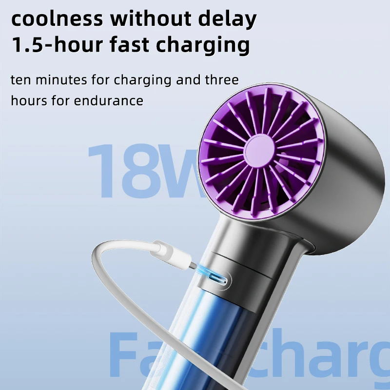 new Portable 100 Speeds Adjustable 15000RPM high speed fans Super Powerful Air duster rechargeable Mini Usb handheld Turbo fan