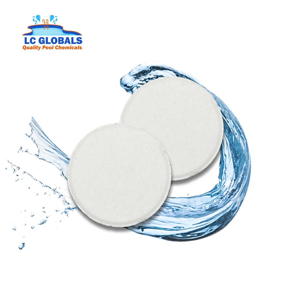 best price 1g 2g 20g 200g tablet 3 inch chlorine Tablets white chlorine granular 55lbs per bucket  tcca for USA