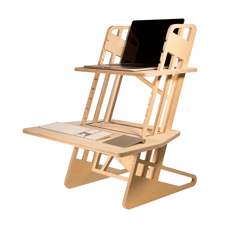 Wooden Smart Modern Home Office Work Lift Sit Up Executive Laptop Height Adjustable Standing Computer Desk