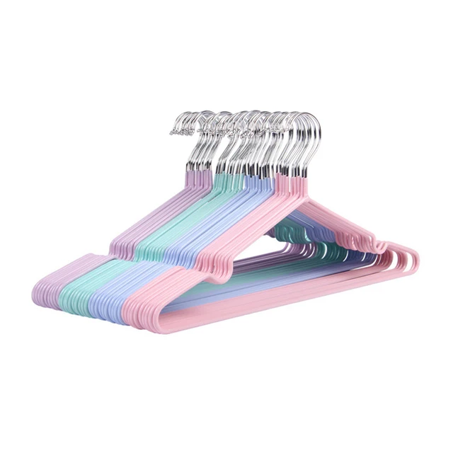 Metal Coat Hangers Clothes Garment Wardrobe Organiser Trouser Bar Rubber Coated Metal Hangers Space Saving Clothes Hangers