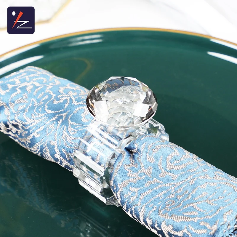 Высококачественное кольцо для салфеток в форме бриллианта свадебное ресторана украшение дома