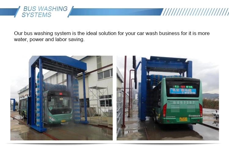 Risense Fully Automatic Rollover Bus Wash Machine China tunnel car wash machine with 4 brushes hot sale price best quality